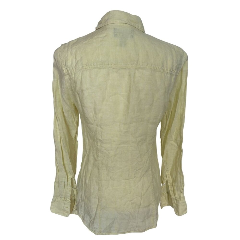 J. Crew 100% Linen Perfect button down long sleeve shirt size 4 - Picture 3 of 7